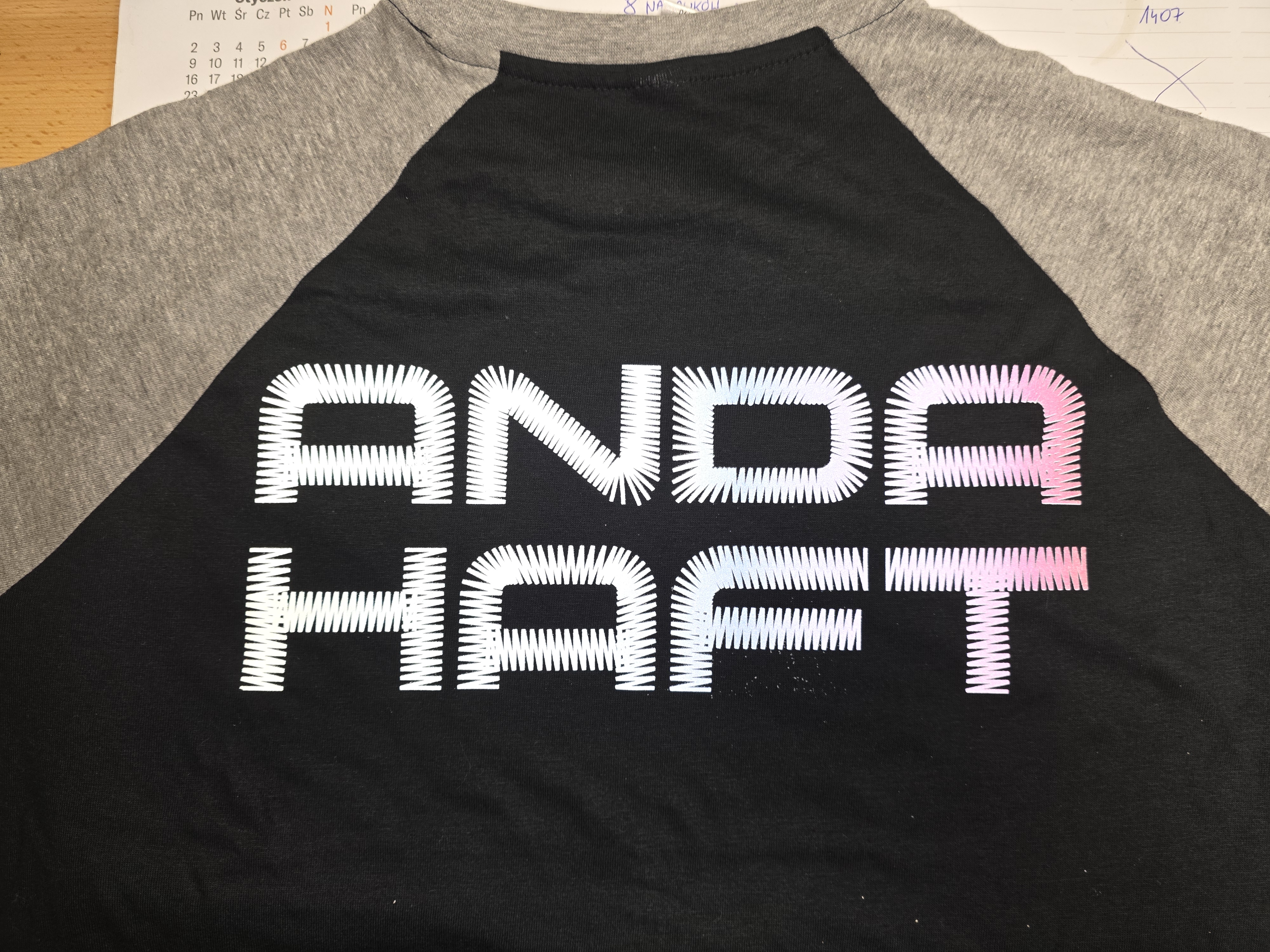 Nadruk odblaskowy wielokolorowy